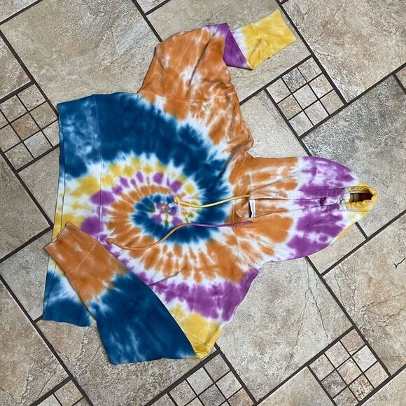 DAYDREAMER Tie Dye Hoodie Double Trouble Pre Shrunk Size S psychedelic NEW - Picture 8 of 11